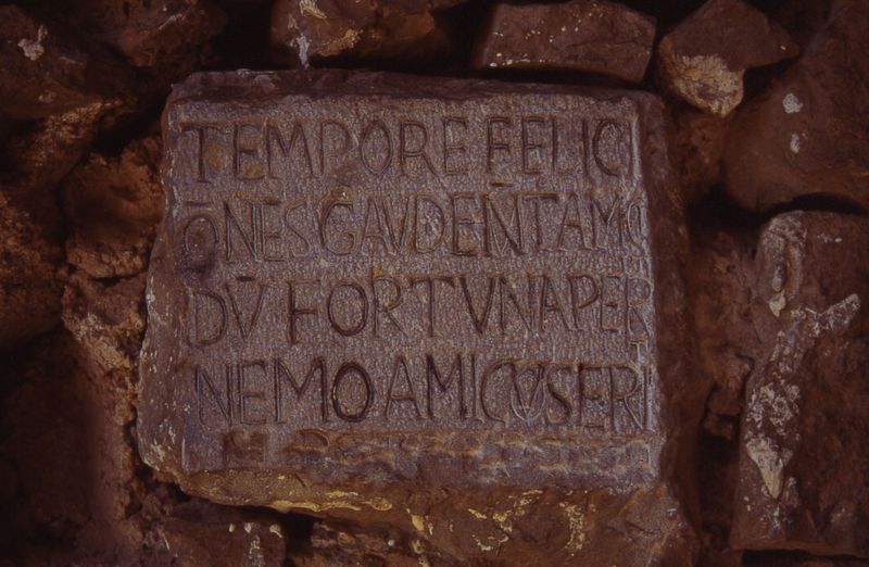Lapide e iscrizioni del castello